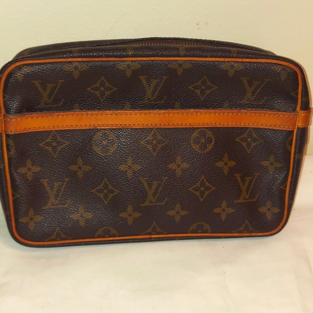 AUTHENTIC Louis Vuitton Vintage Monogram Compiegne Clutch Cosmetic Bag Pouch